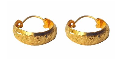 22K/18K Real Certified Fine Yellow Gold Gorgeous Hoop Earrings
