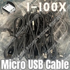 Bulk Lot 3/6/10FT Micro USB Fast Charger Cable For Samsung LG Charging Data Cord