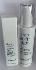 This Works Pillow Spray 2.5 oz & Deep sleep night oil 4 oz