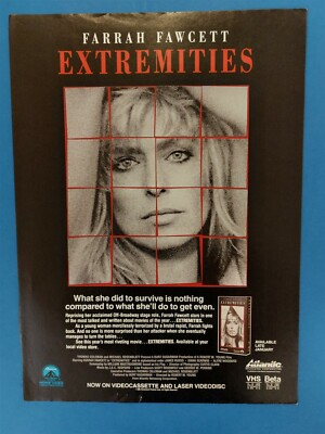 Extremities - Farrah Fawcett - James Russo - Original 1986 Video Ad