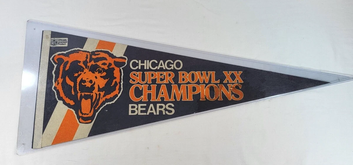 Chicago Bears Football 1985 Vintage Sports Pennants and Flags for