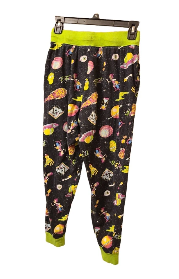 Pantalones de pijama para correr para dormir Rick And Morty para hombre - negros - pequeños Foto 2 de 4
