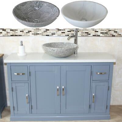 Grey Painted Bathroom Vanity Unit Quartz Top Cabinet Marble Bowl Basin Grey Painted Bathroom Vanity Unit, 58 Inch White Vanity Unit