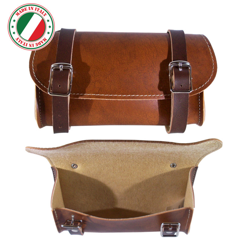Borsetta Per Sella Bici Vintage - Bourse En Cuir Synthétique, Dimensions 130 X 30 Mm - CAPATTI VITTORIO