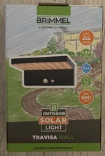 Brimmel Outdoor Solar Wall Sensor Light Travisa 600Lumens 