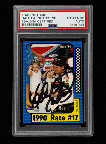 Signed Dale Earnhardt Sr 1991 MAXX 187 Card Autograph NASCAR Racing HOF GOAT PSA
