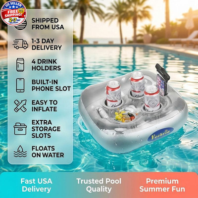 Inflatable Floating Drink Holder for Pool Beach pool floats for adults pool toys