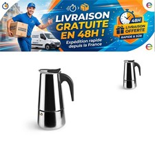 IBILI Cafetière Expresso Moka 2 Tasses 100 ml Acier Inoxydable Induction