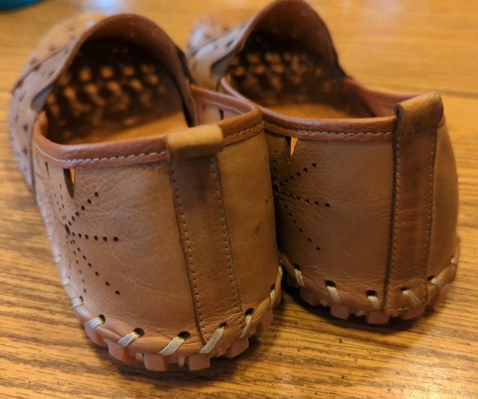 Mujer Spring Step Fusaro Camel Marrón Cuero Mocasín Soporte Arco Cómodo Pisos Foto 4 de 4