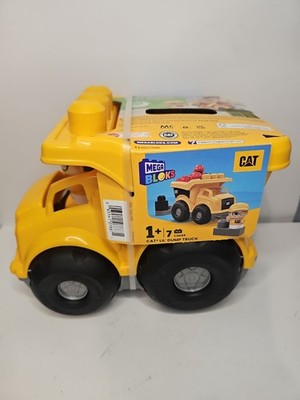 Mega Bloks CAT Lil' Dump Truck CND88 First Builders 7 Piece Construction Toy NEW