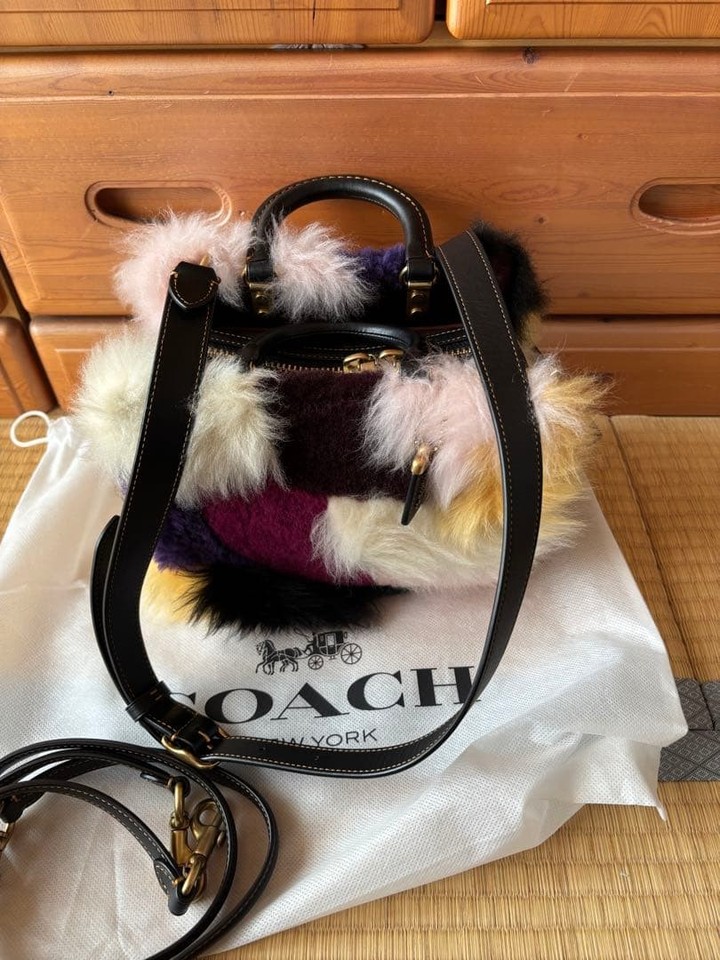 Authentic Coach Rogue 20 Patchwork Handbag Shoulder Bag Top Handle Boa