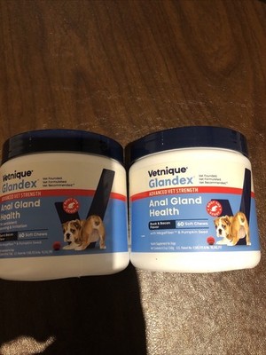 Lot of 2 Glandex Advanced | Vet Strength Soft Chews (Dog) 60 Chews EX 01/2027