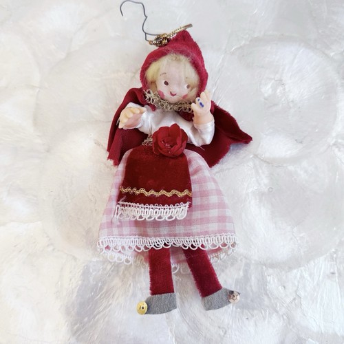 Vintage Little Red Riding Hood Fabric Ornament 6 1/4” - Picture 2 of 10