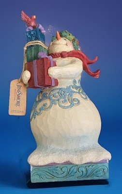 Jim Shore  #6004191 Share Some Love - Wonderland Snowman Gifts Cardinal 2019 NIB