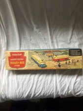 Vintage Aristo-Craft HO Red Electric Trolley Bus Model System Runs Used
