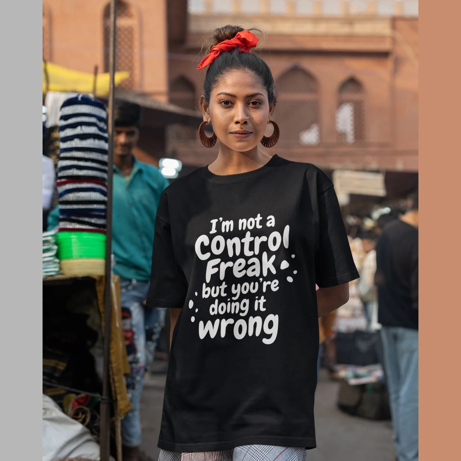 Sarcasm humors Text Printed round Neck classic fit T-Shirt for Women