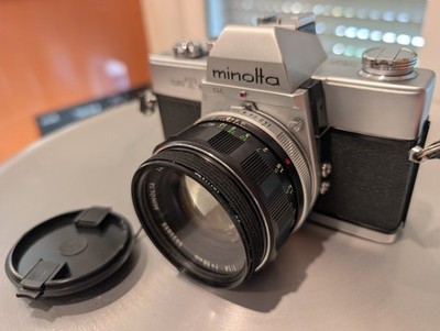 Minolta SRT101 SRT 101 35mm Film SLR Camera with 55MM lens and Case