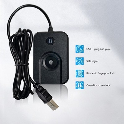 Win Hello Enabled Fingerprints Reader With Instants PC Locks Feature And USB