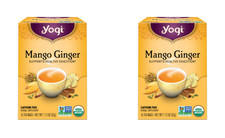 Yogi Teas Mango and Ginger 16 bags 2 PACK 