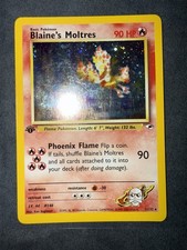 Blaine's Moltres 1/132 Gym Heroes Pokemon 1st Edition Holo Rare Lightly Played on eBay