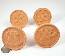Christmas Themed Ceramic/potteryStamps Snowman,Tree,Bell Snowflake
