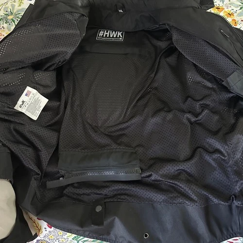 HWK Motorcycle Jacket Mens XXL Grey Black Padded Armor Vent Biker Touring image 4