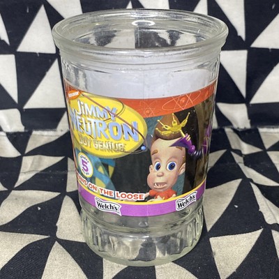 2002 Nickelodeon Welch's Jimmy Neutron #5 Jelly Glass  (No Lid) Vintage
