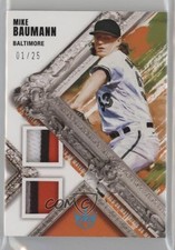 2022 Panini Diamond Kings DK Materials Holo Platinum Blue /25 Mike Baumann 2s2