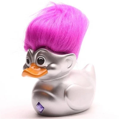Badeente TUBBZ Good Luck Trolls - Silver Troll Quietscheente Quietscheentchen