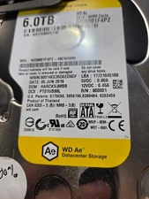 WD Ae 6TB Datacenter Hard Drive WD6001F4PZ EnterpriseClass SATA 6Gb/s 64MB CACHE