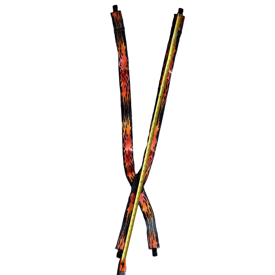 Hold Up Fire Flame Black Adjustable Suspenders - Image 4 of 4