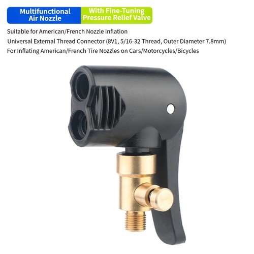 Adapter złącza inflatora opon z gwintem do pomp powietrza do samochodu motocykla roweru - Zdjęcie 2 z 15