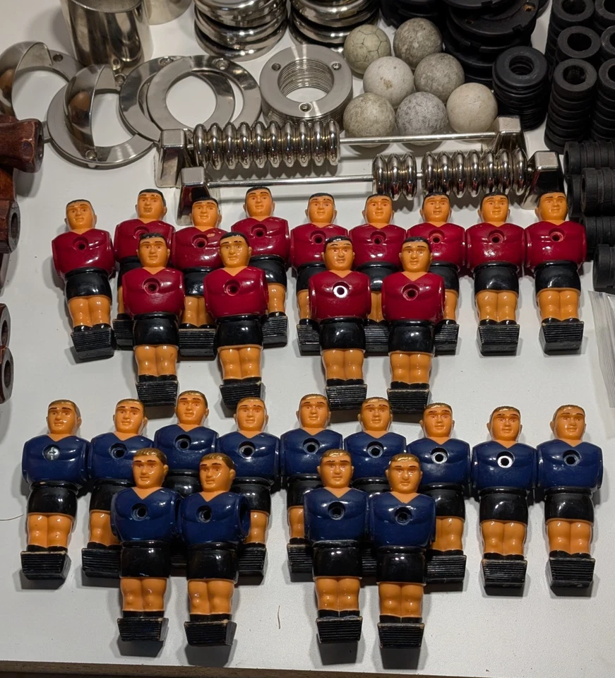 RARE! 26 Foosball Players (13/Team) + Ball Bearings, Metal Scoring, Full Kit - Image 4 of 4