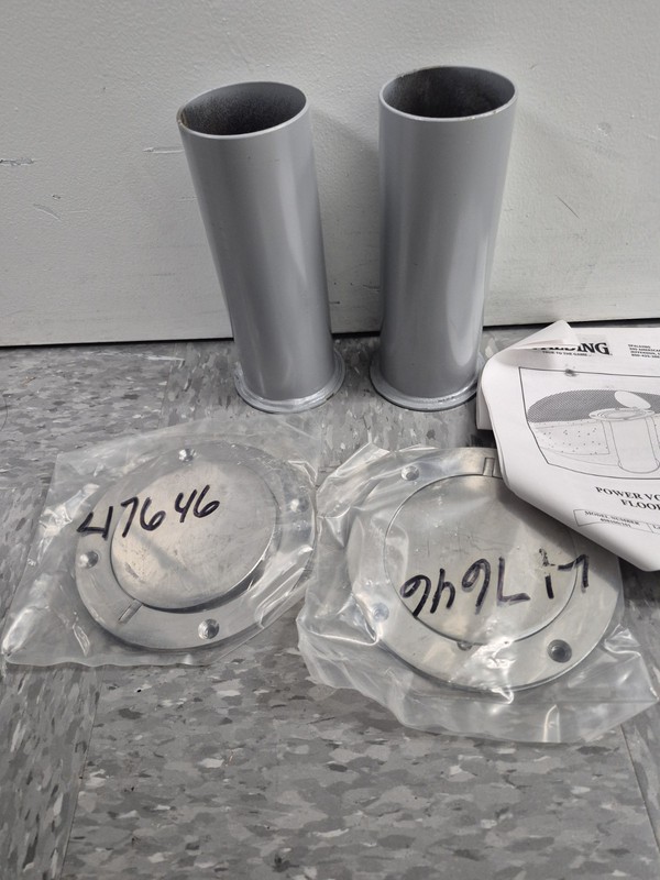 SPALDING SET OF  2 VOLLEYBALL FLOORPLATES & SLEEVES 