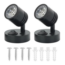 2 x 12v LED Touch Dimmable USB Spot Reading Light Campervan Caravan Boat