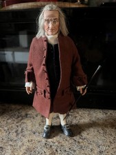 BENJAMIN FRANKLIN  Doll in Original Box  Great 250th Anniversary Display