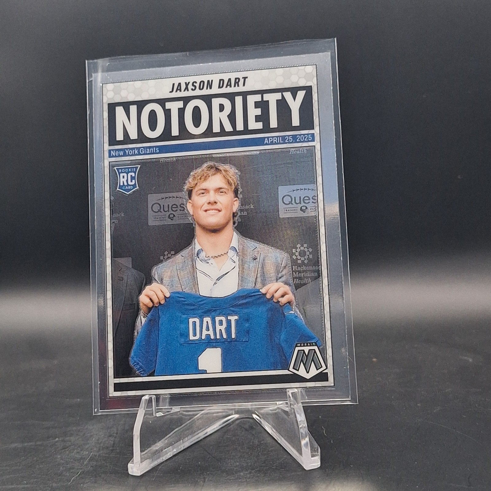 2025 Mosaic Football Jaxson Dart RC Notoriety #11 New York Giants