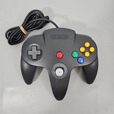 Official Nintendo 64 BLACK Controller OEM N64 NUS-005 Tight Joystick