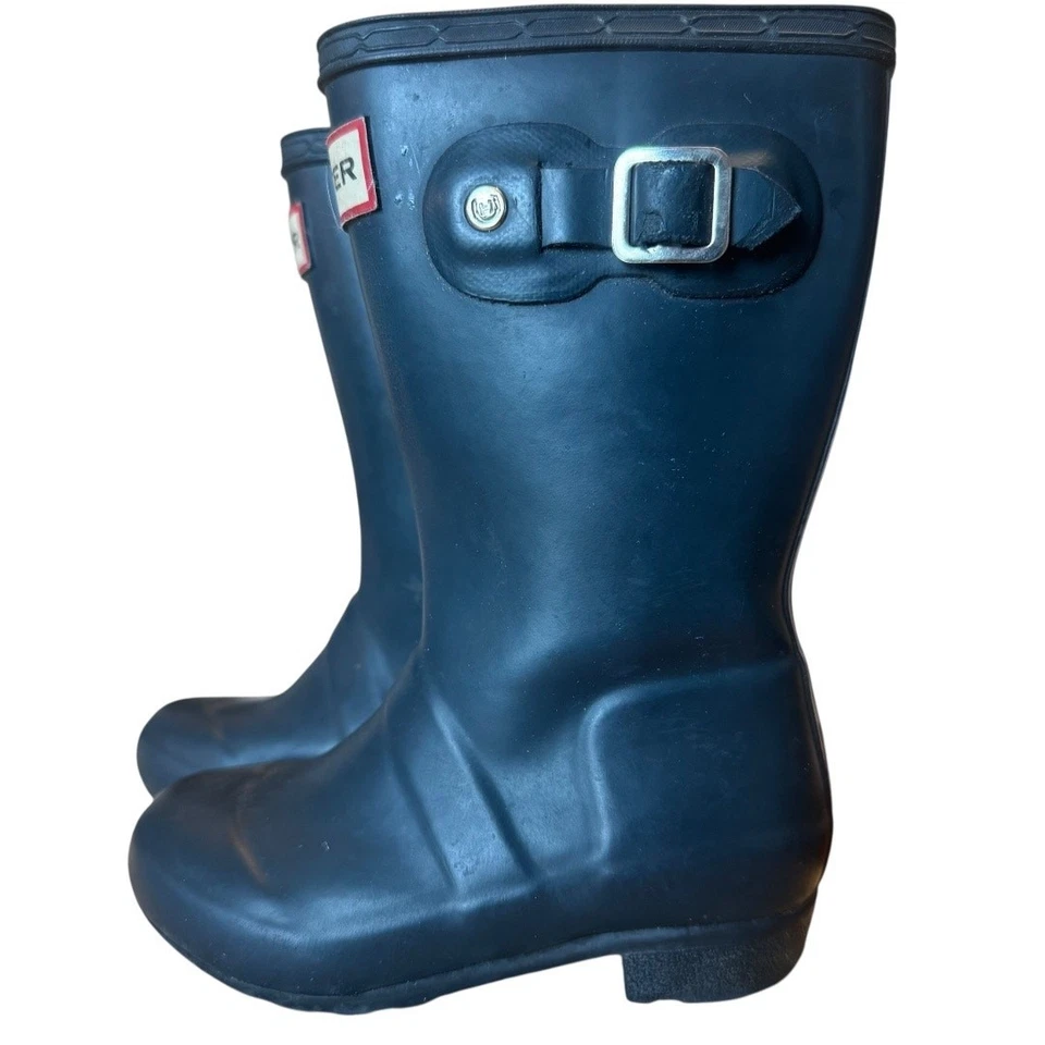 Hunter Original Kids Navy Rain Boots Size US 8 | EU 24 | Short Matte Rubber - Image 4 of 4