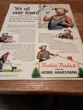 1958 Borden's Products Home Handy Man Elmer Magazine Ad