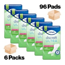 Image of TENA Lady Discreet Ultra Pad Normal - 6 Packs of 16 - Women's Incontinence Pads