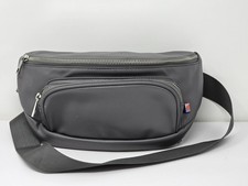 Kibou Diaper Belt Bag Fanny Pack Gray Vegan Leather Changing Pad Unisex