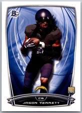2014 Bowman 4 Jason Verrett Rookies   RC San Diego Chargers Football Card