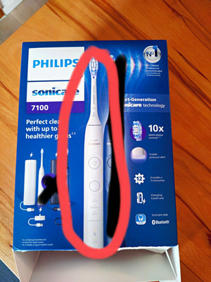 Philips Sonicare 7100 Schallzahnbürste Weiß, Bluetooth, Andruckkontrolle, Etui