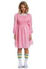 Stranger Things Eleven Pink Dress Deluxe Adult Costume
