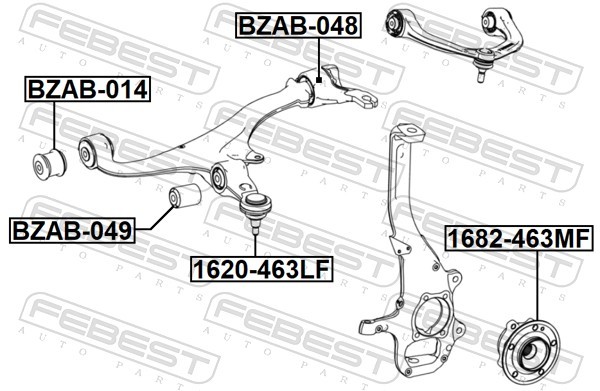 Fits FEBEST 1620-463LF BALL JOINT FRONT LOWER ARM   ⭐UK Stock⭐
