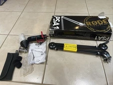 RODE PSA1 Pro Studio Boom Arm for Podcasting with RODE VideoMic GO Microphone