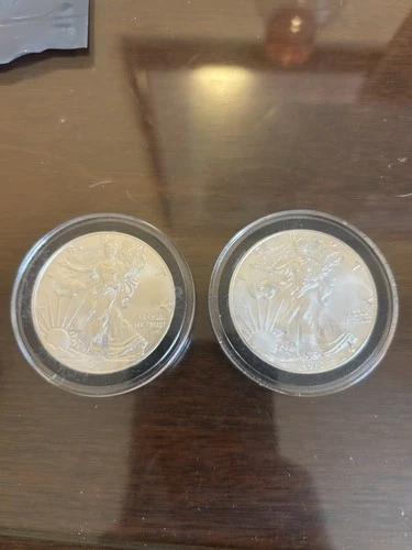 LOT OF TWO (2) 2015 American Silver Eagles Coins 1 oz .999 US Mint Uncirculated