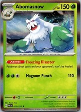 Abomasnow Rare SV02: Paldea Evolved 011/193 NM