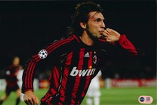 ANDREA PIRLO SIGNED AC MILAN LEGEND 12x8 PHOTO (ACG CERT AG17150)